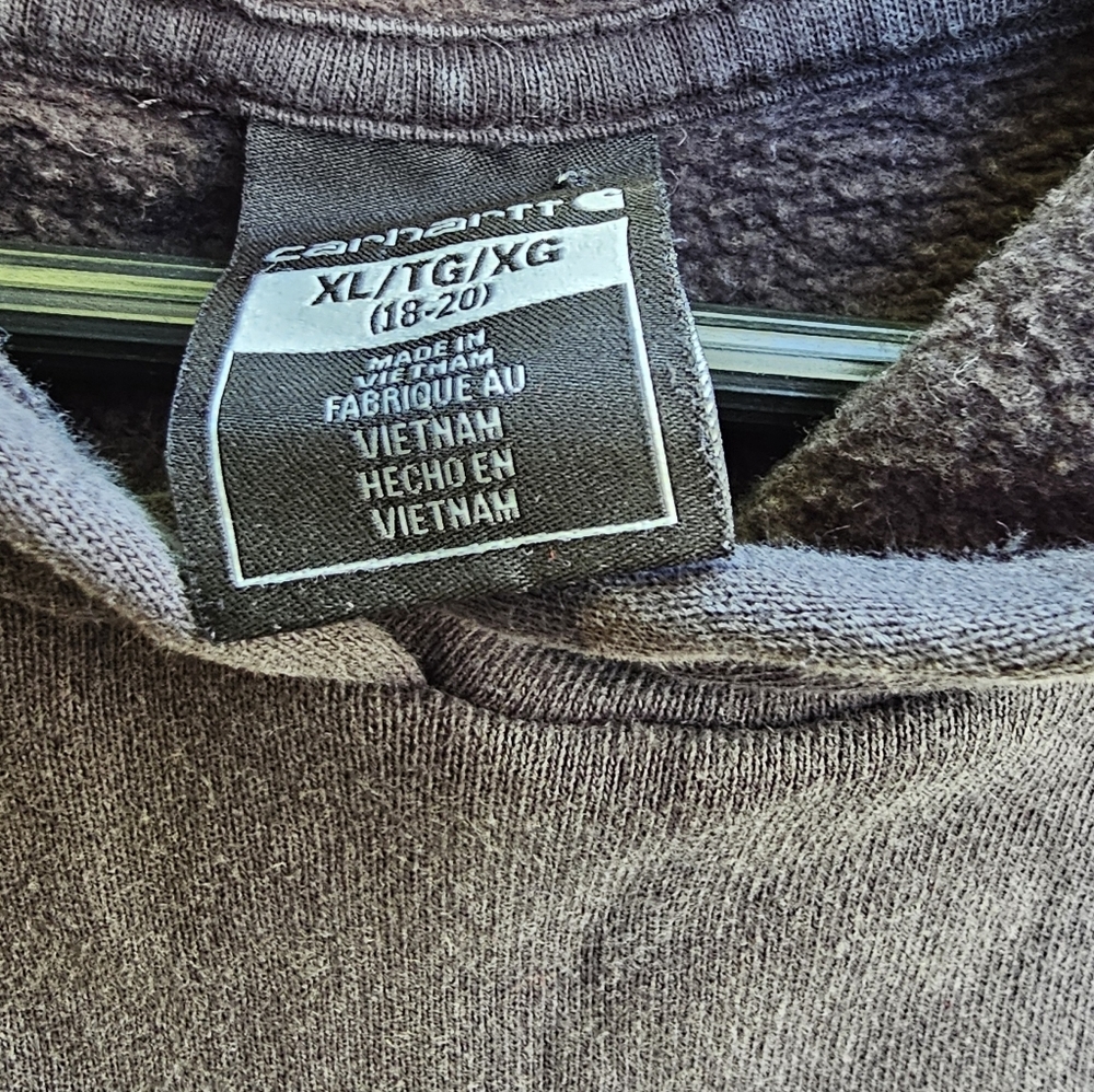 Carhartt Kids Jr Black Hoodie Sweater Sizes 18-20 XL - Picture 3 of 4